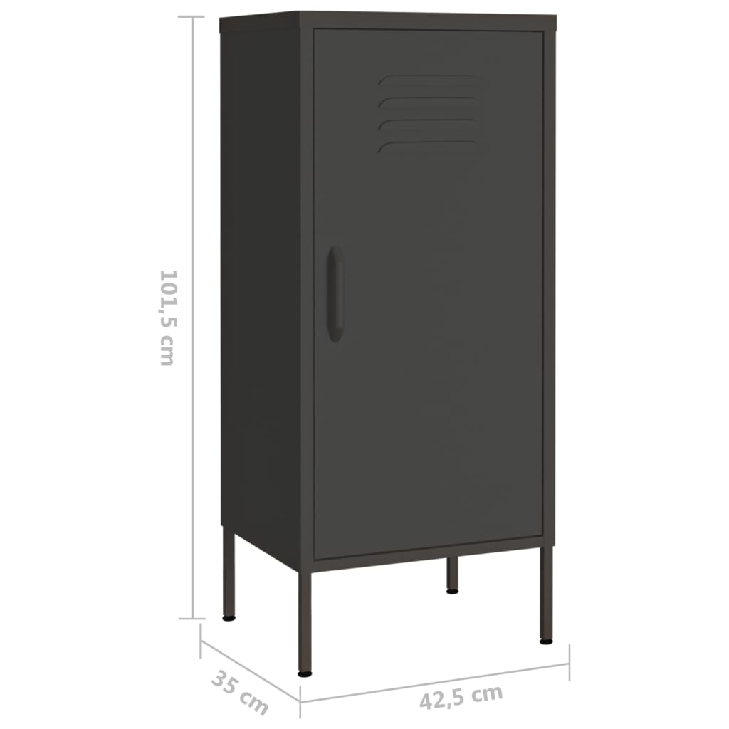 Storage cabinet anthracite 42.5x35x101.5 cm steel