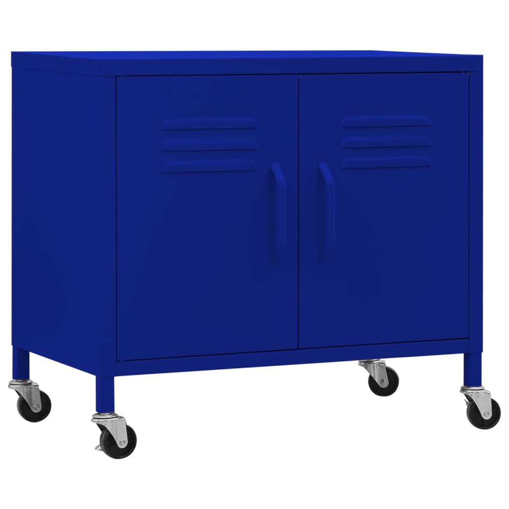 Storage cabinet navy blue 60x35x56 cm steel