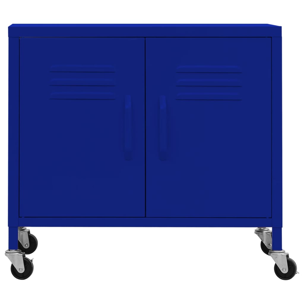 Storage cabinet navy blue 60x35x56 cm steel