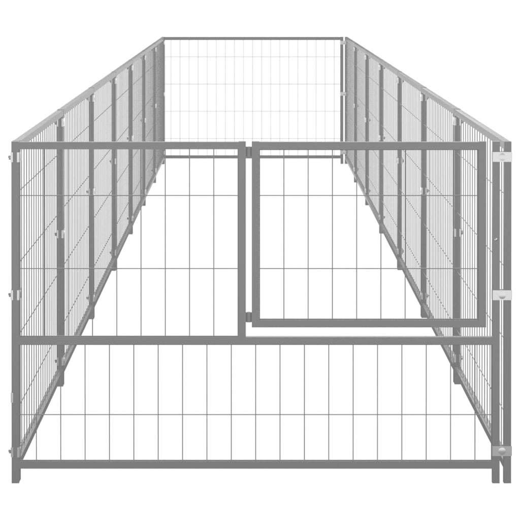 Koiranhäkki hopea 7 m² teräs