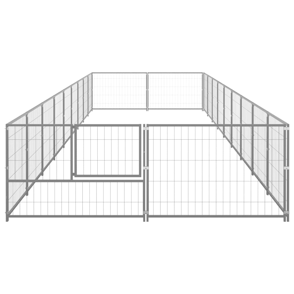 Koiranhäkki hopea 18 m² teräs