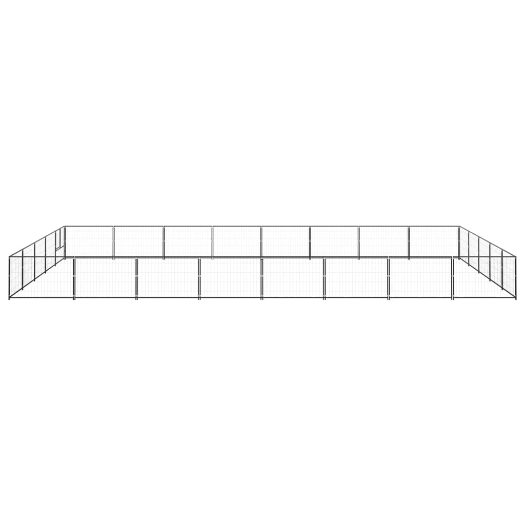 Koiranhäkki musta 40 m² teräs