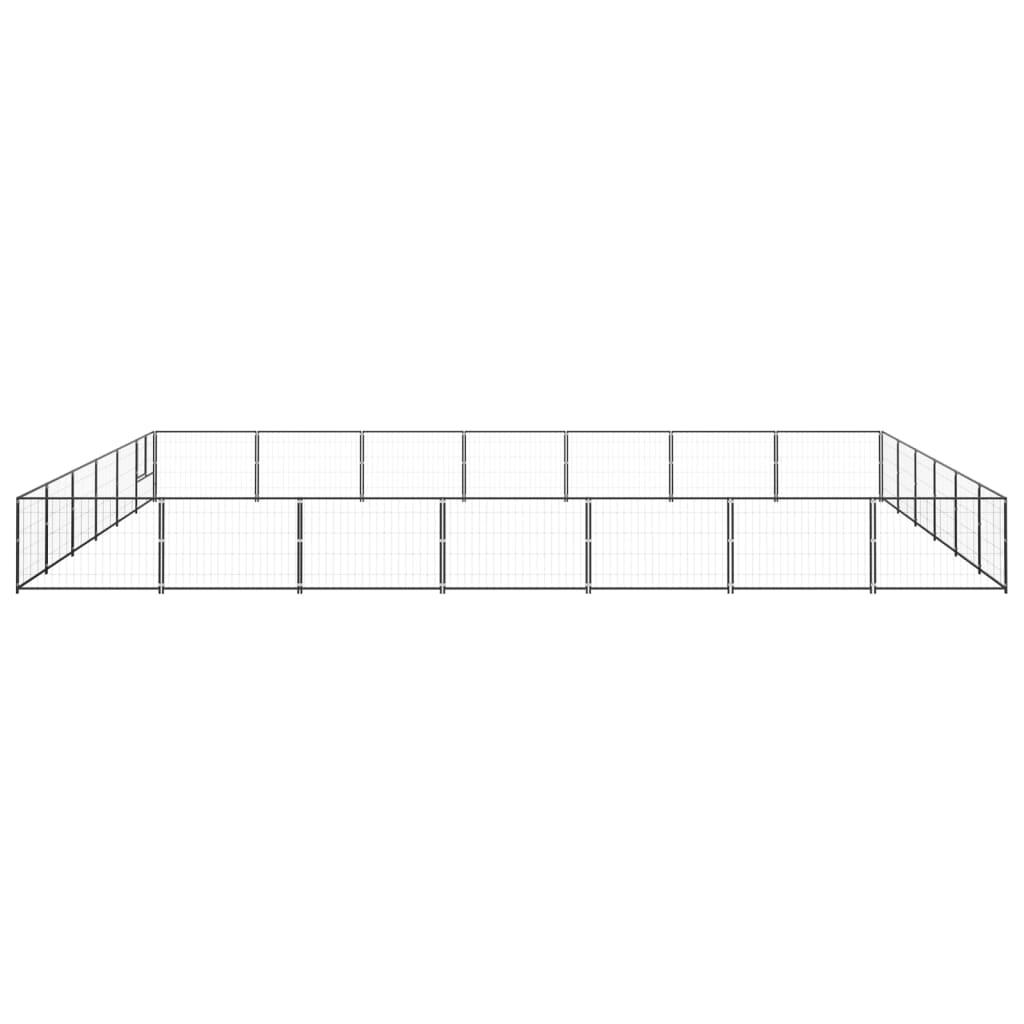 Koiranhäkki musta 42 m² teräs