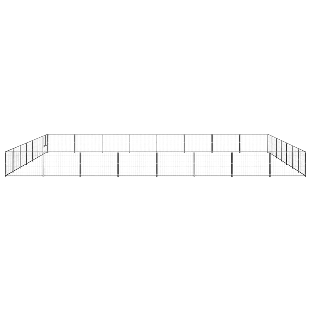 Koiranhäkki musta 56 m² teräs