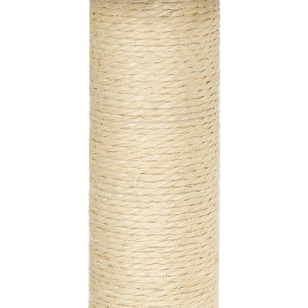 Kissan kiipeilypuu sisal- raapimispylväillä kerma 155 cm