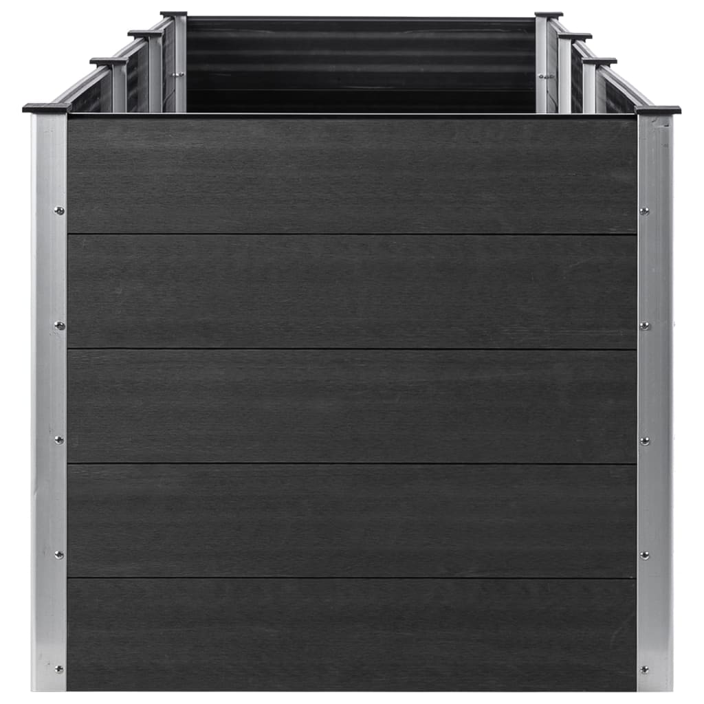 Garden raised flower box WPC 300x50x91 cm grey