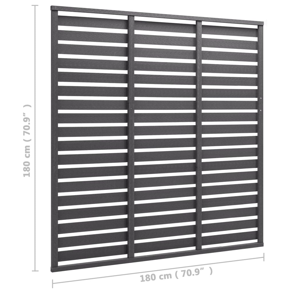 Aitapaneeli WPC 180x180 cm harmaa