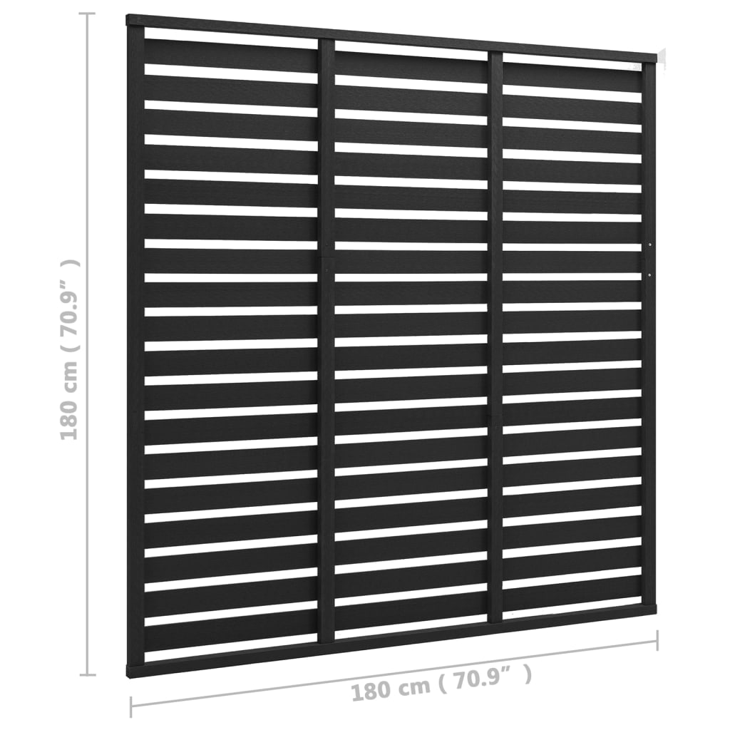 Aitapaneeli WPC 180x180 cm musta