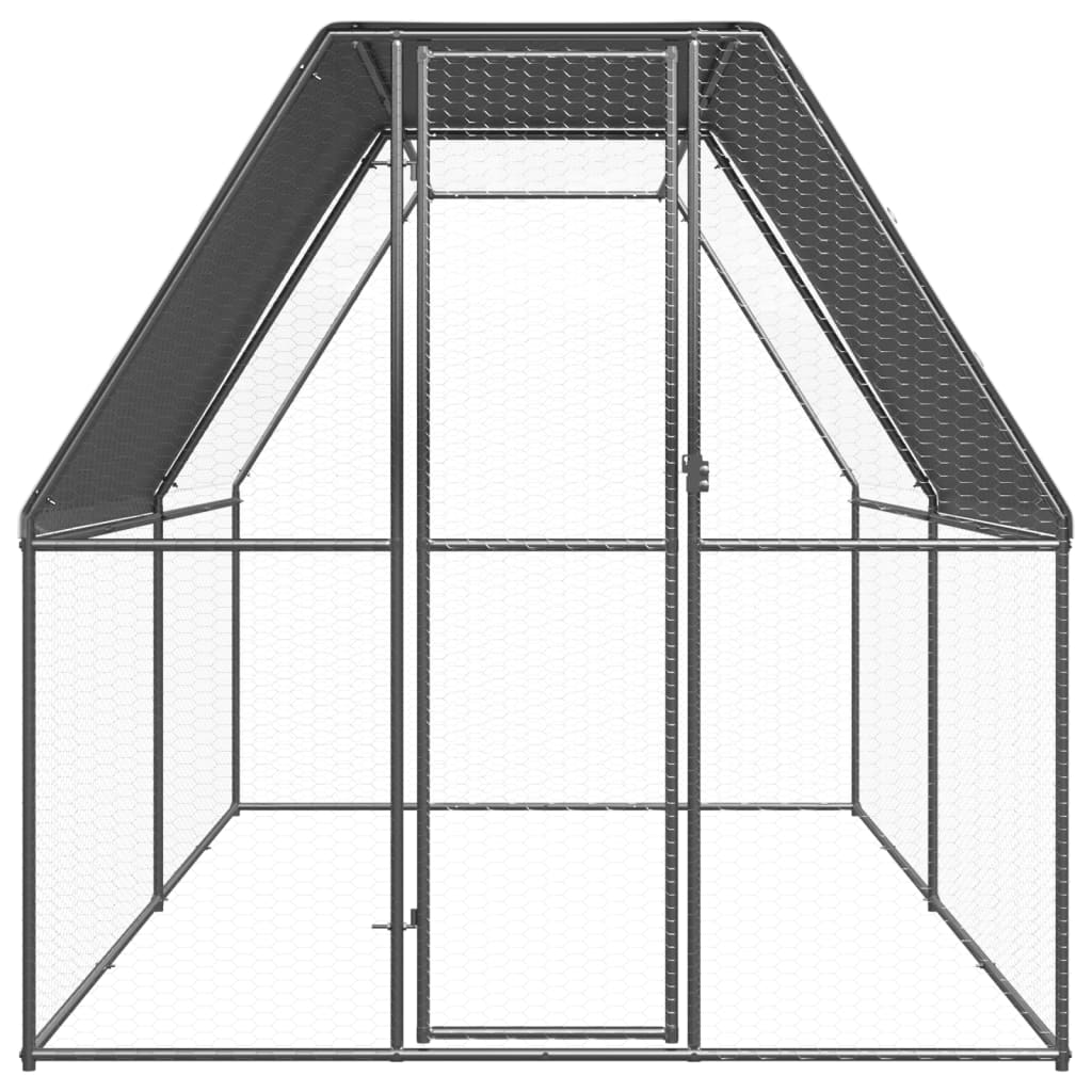 Ulkotilan kanahäkki 2x4x2 m galvanoitu teräs