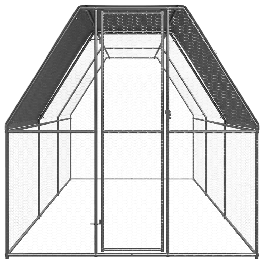 Ulkotilan kanahäkki 2x6x2 m galvanoitu teräs