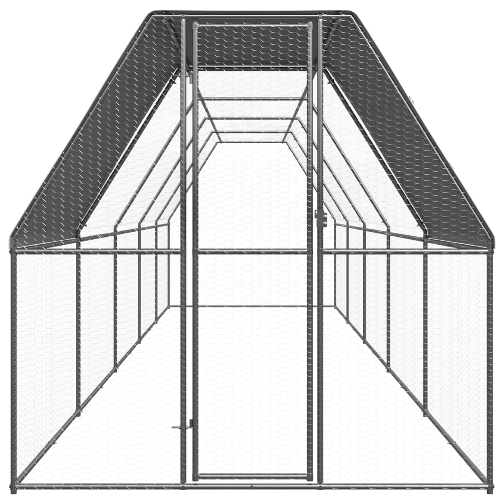 Ulkotilan kanahäkki 2x10x2 m galvanoitu teräs