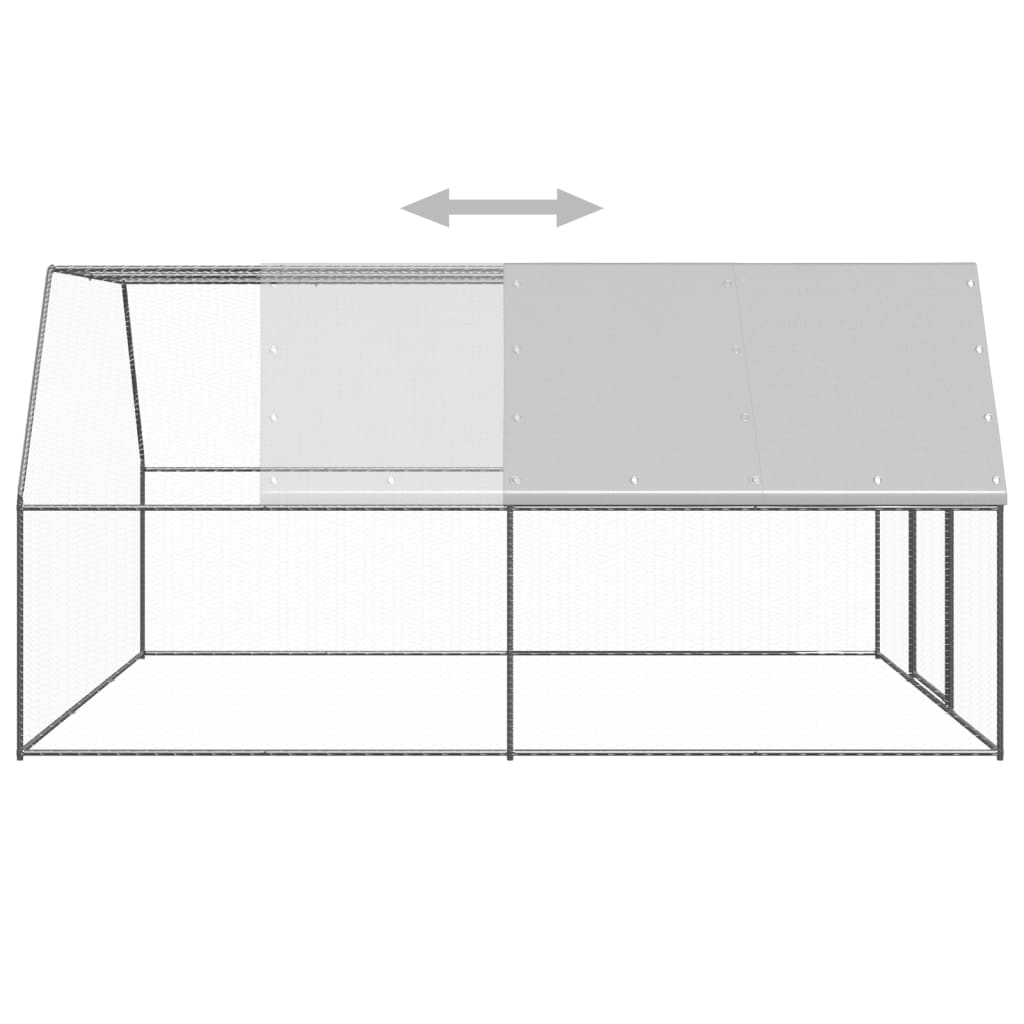 Ulkotilan kanahäkki 3x4x2 m galvanoitu teräs