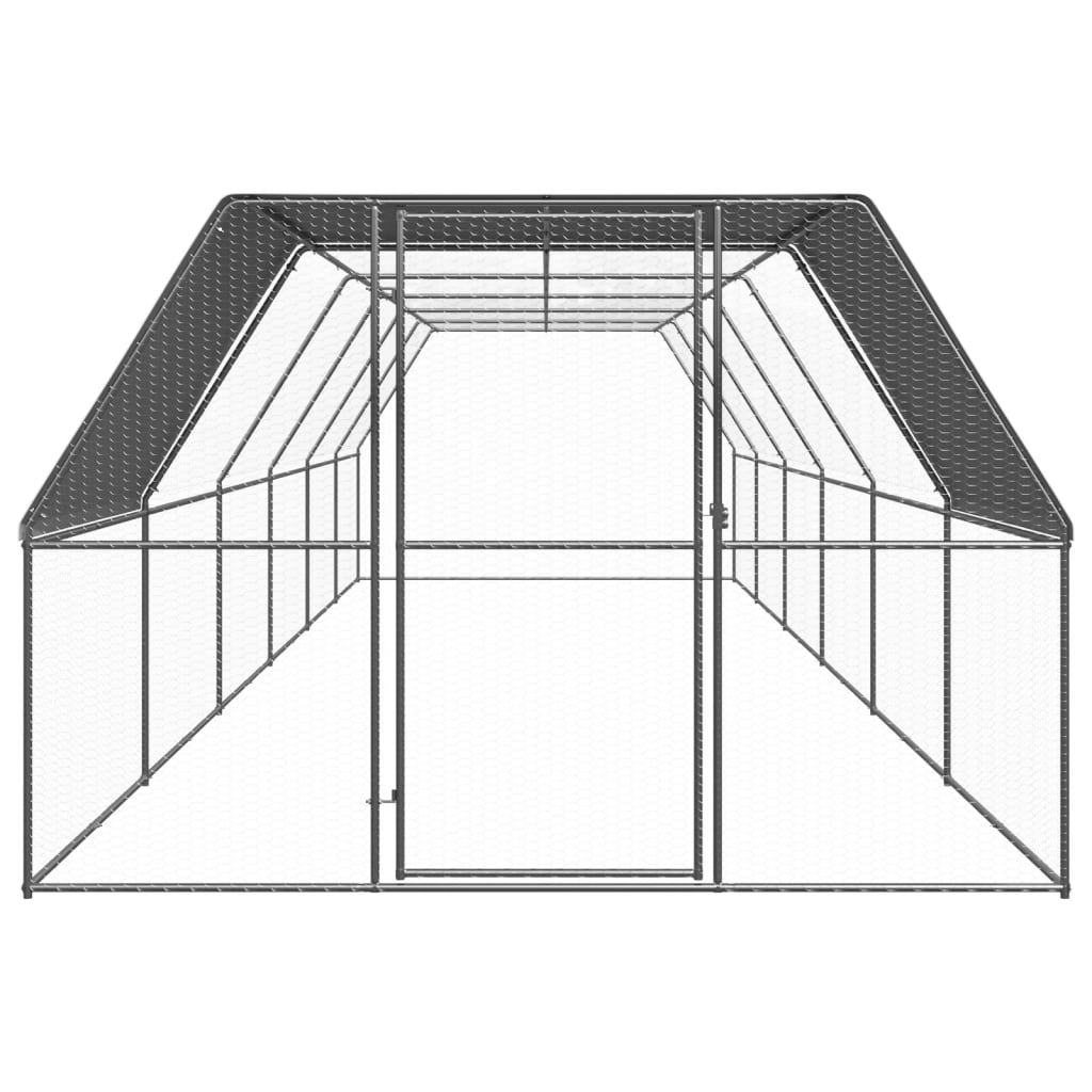 Ulkotilan kanahäkki 3x12x2 m galvanoitu teräs