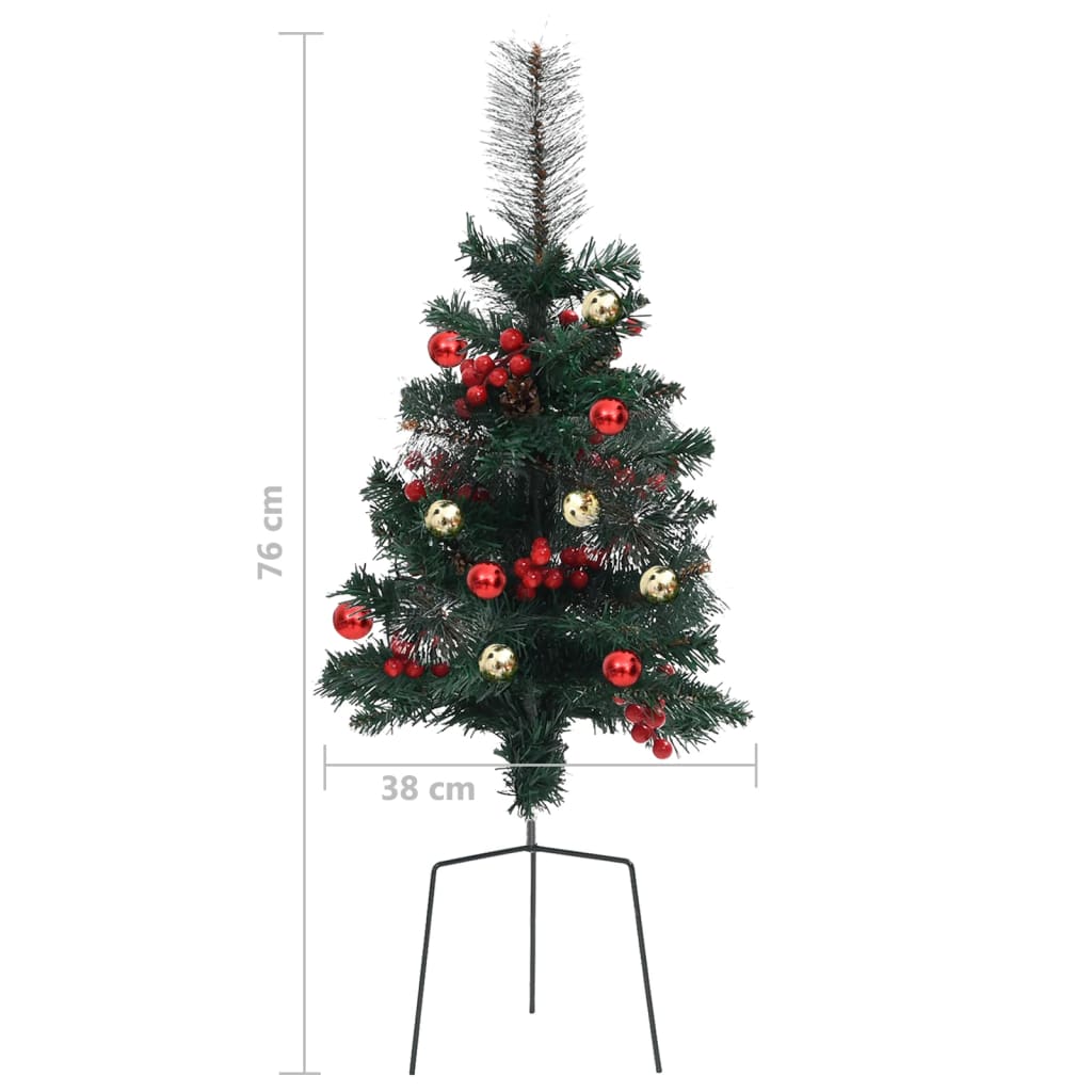 Tekojoulukuuset kulkureitille 2 kpl 76 cm PVC