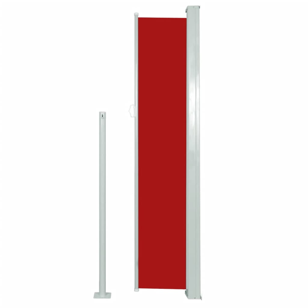 Retractable terrace side awning 160x300 cm red