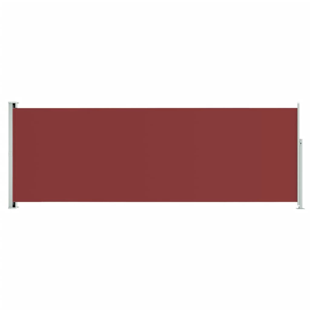 Retractable patio side awning 220x600 cm red