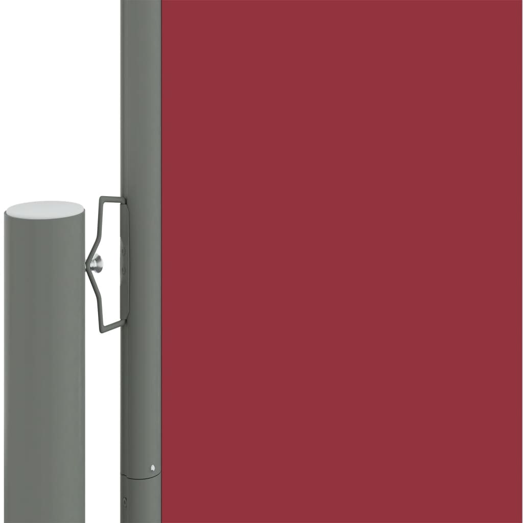 Retractable side awning red 220x1000 cm