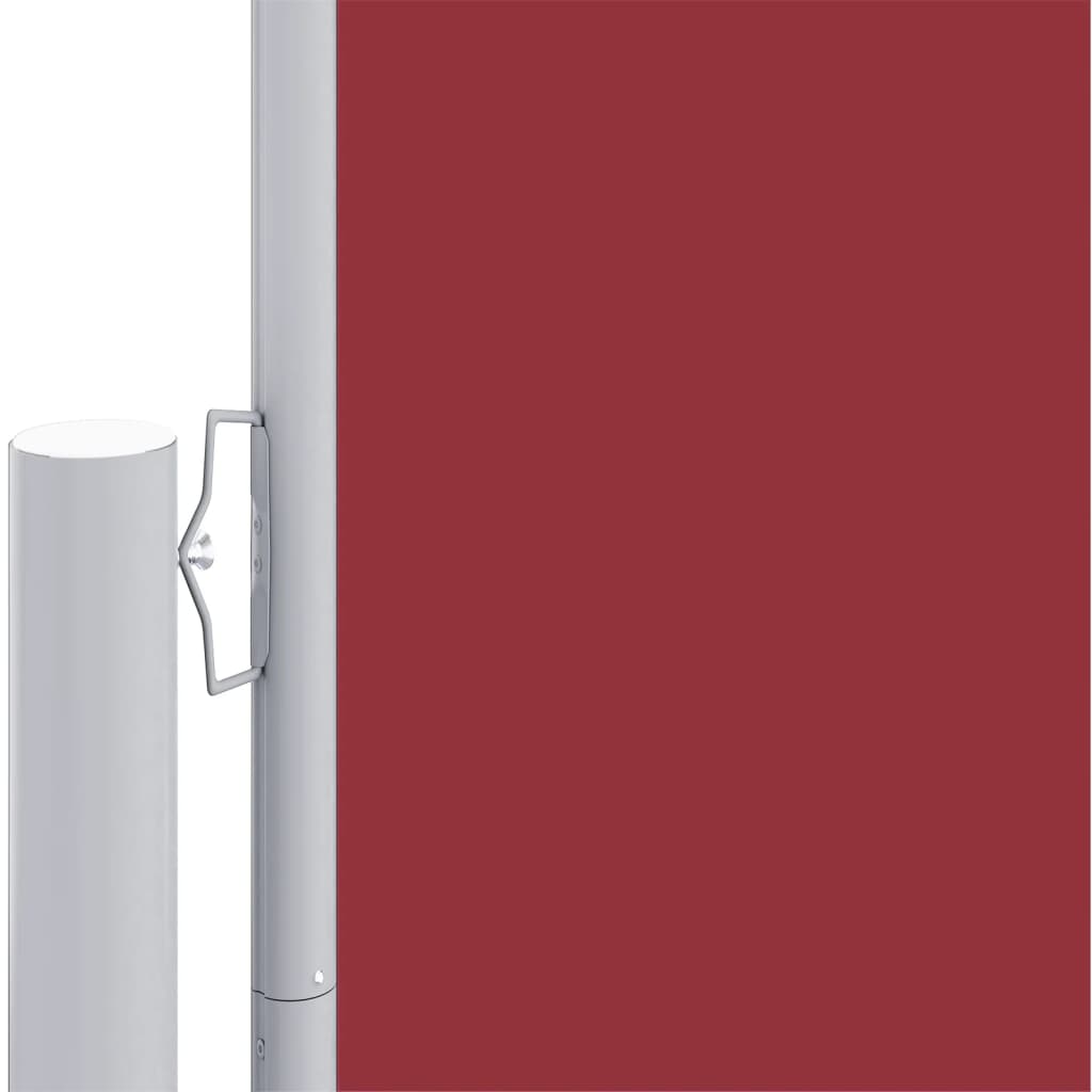 Retractable side awning red 180x1200 cm