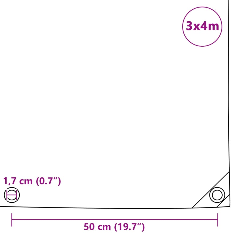 Pressu 650 g/m² 3x4 m musta