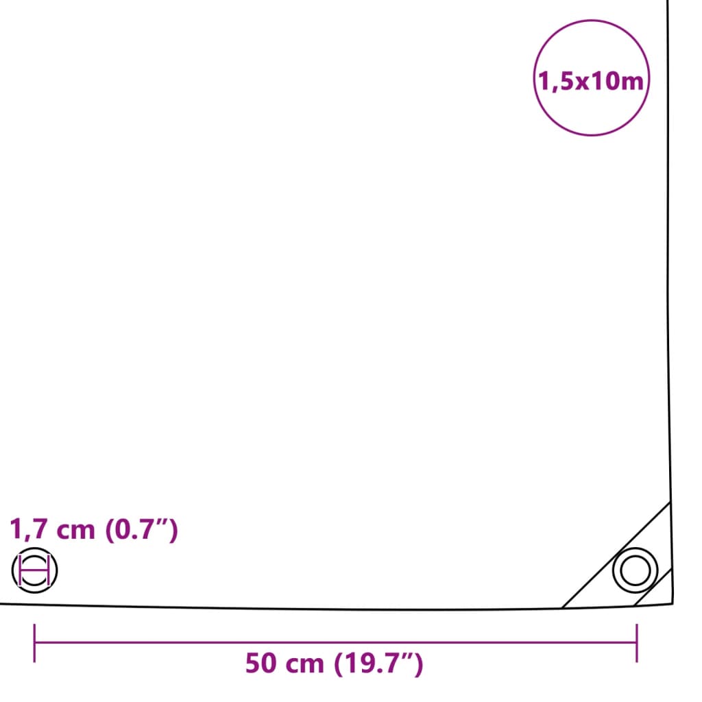 Pressu 650 g/m² 1,5x10 m musta