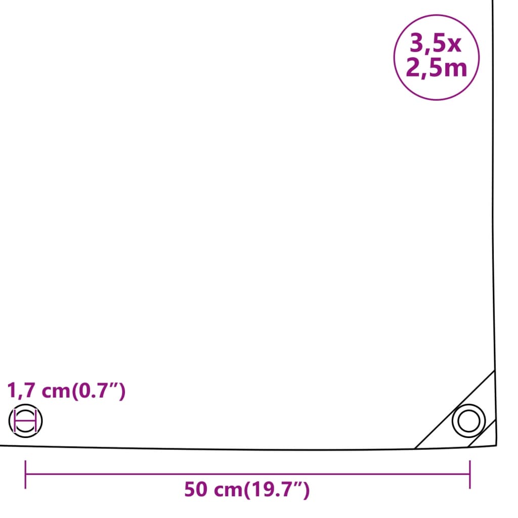 Pressu 650 g/m² 3,5x2,5 m musta