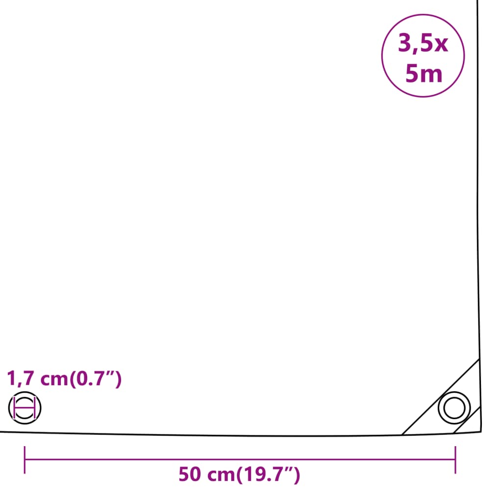 Pressu 650 g/m² 3,5x5 m musta