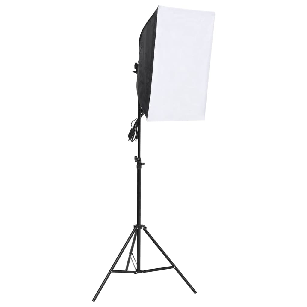 Valokuvastudiosarja softbox-valot, taustakangas ja heijastin