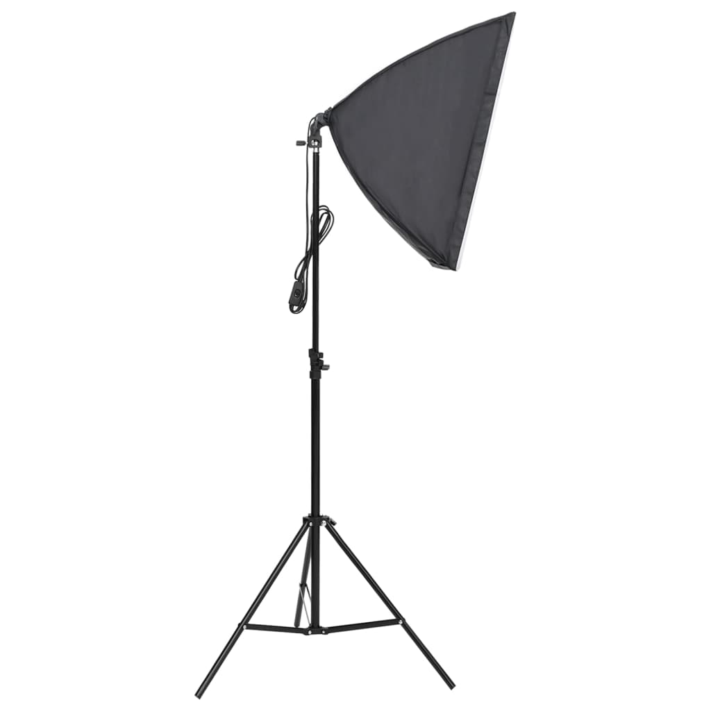 Valokuvastudiosarja softbox-valot, taustakangas ja heijastin