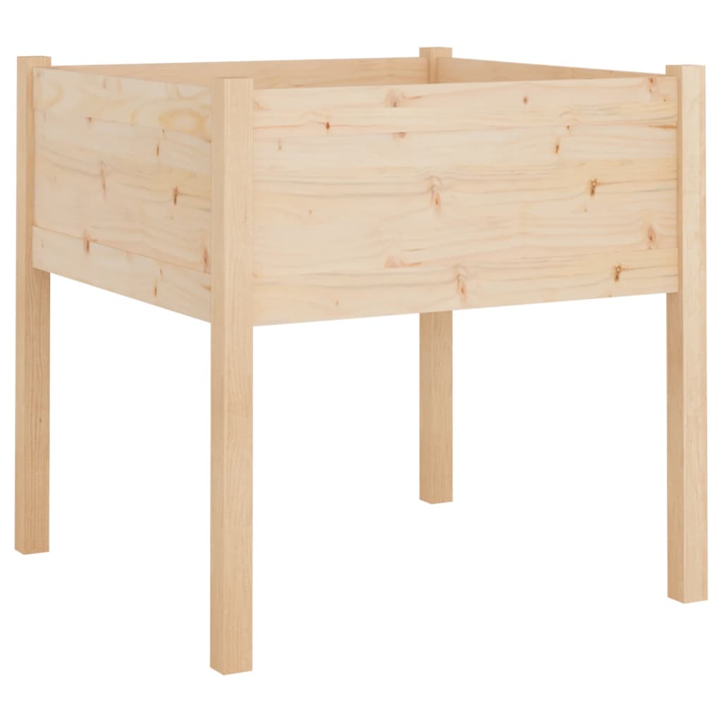 Garden flower box 70x70x70 cm solid pine