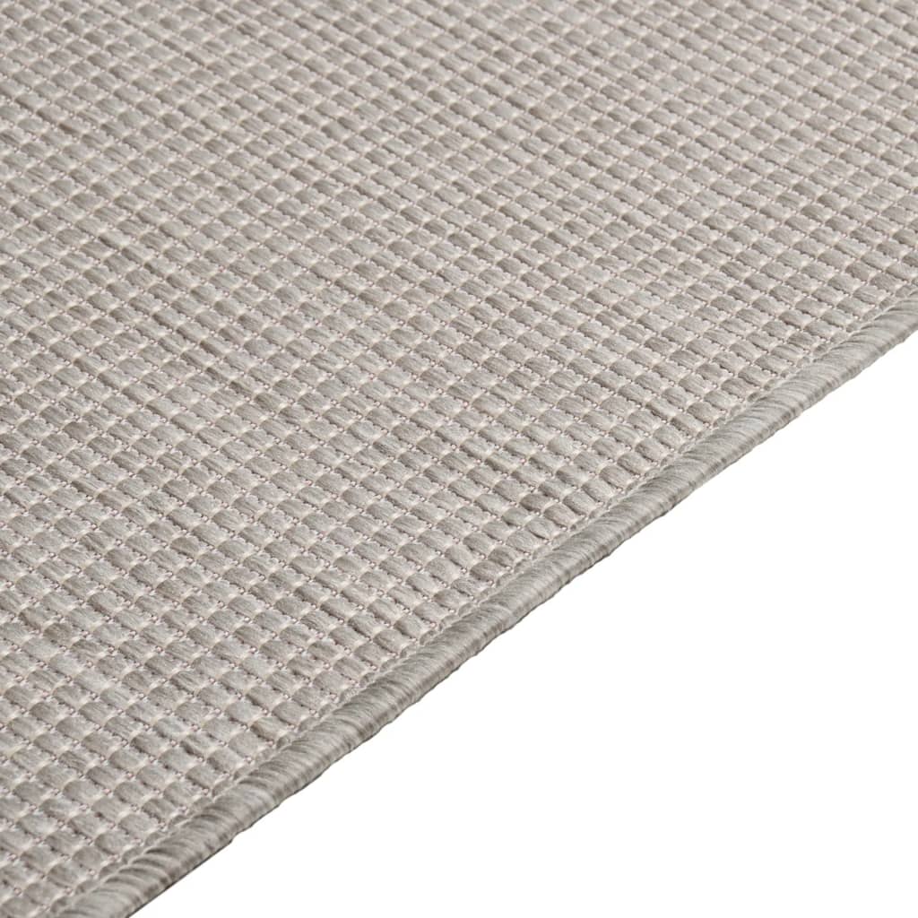 Outdoor-Teppich Flachgewebe 80x150 cm graubraun