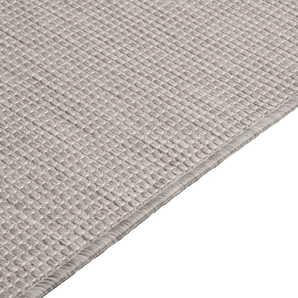 Outdoor-Teppich Flachgewebe 200x280 cm graubraun