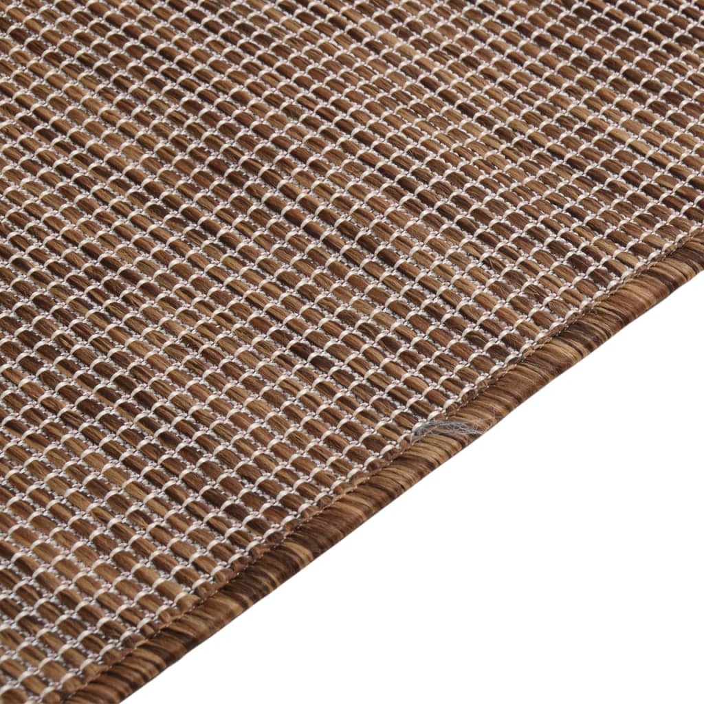 Ulkomatto Flatweave 100x200 cm ruskea