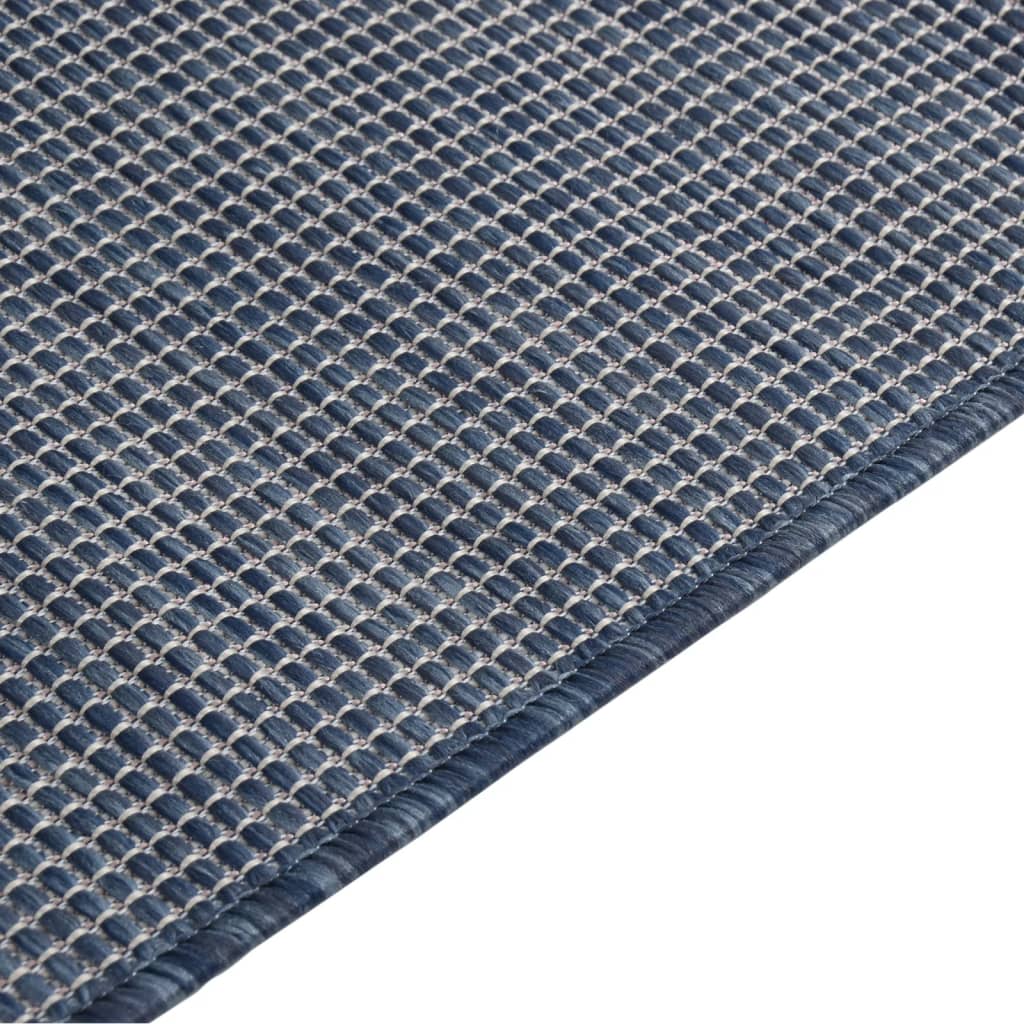 Outdoor-Teppich Flachgewebe 80x250 cm blau