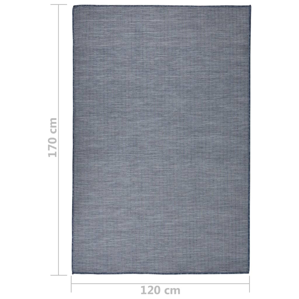 Outdoor-Teppich Flachgewebe 120x170 cm blau