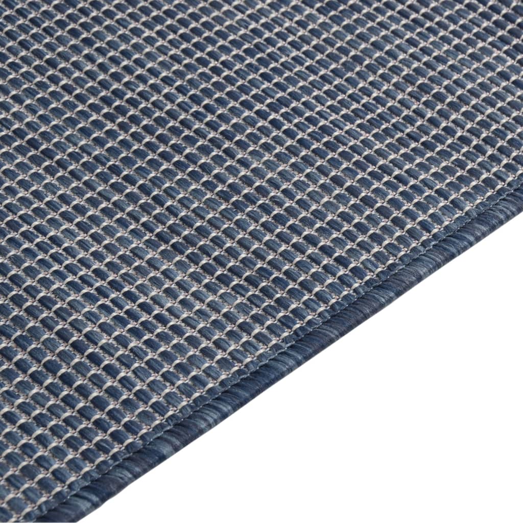 Outdoor-Teppich Flachgewebe 140x200 cm blau