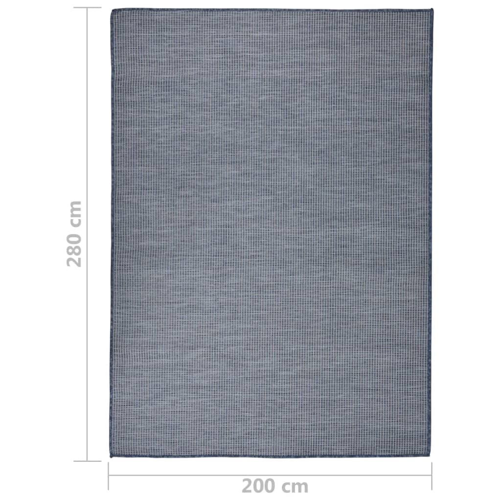 Outdoor-Teppich Flachgewebe 200x280 cm blau