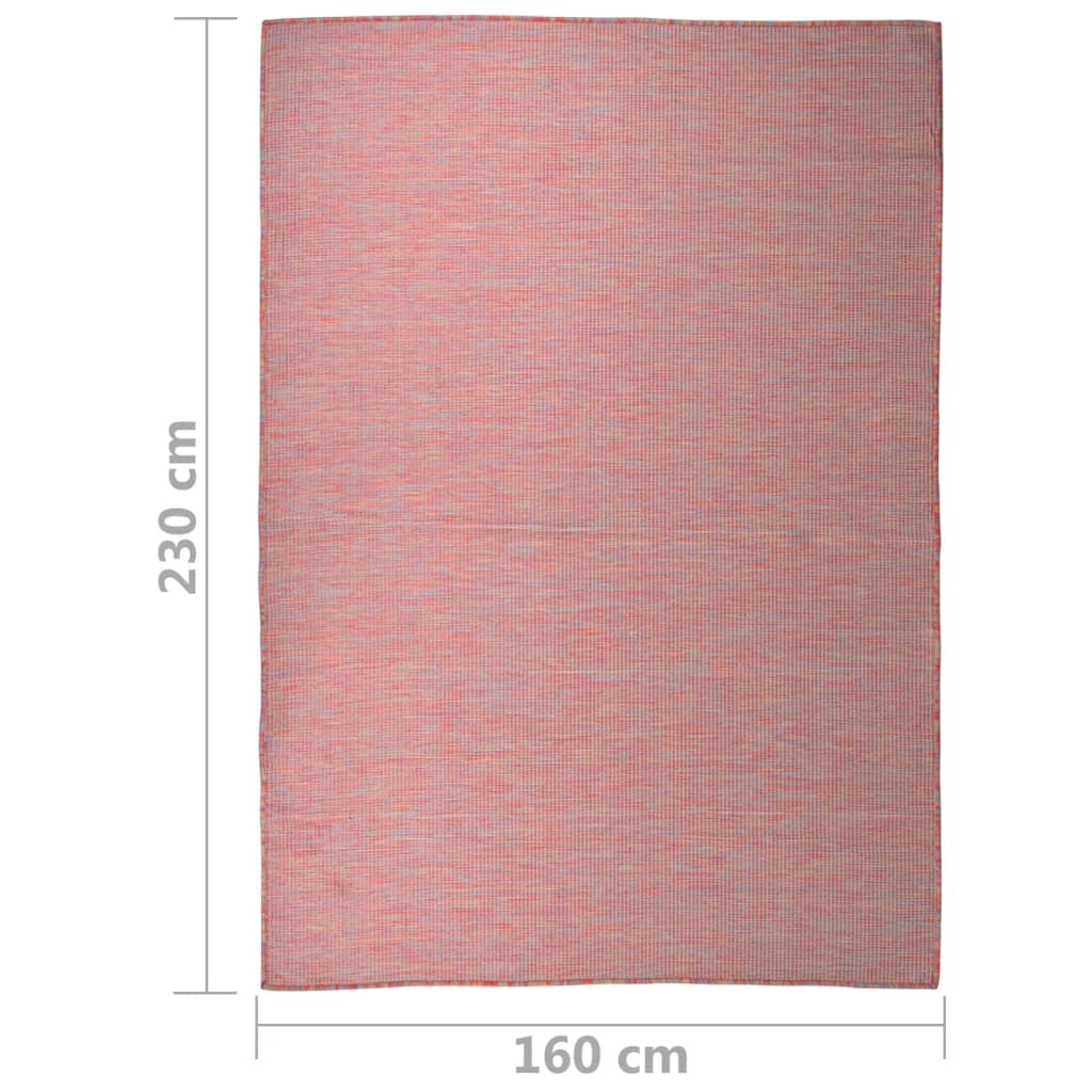 Outdoor-Teppich Flachgewebe 160x230 cm rot