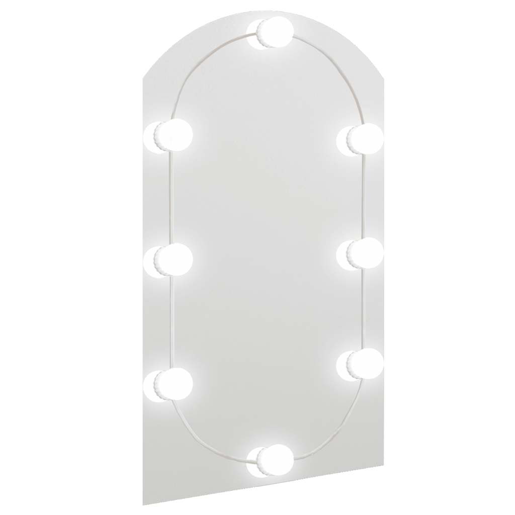 Peili LED-valoilla 70x40 cm lasi kaari