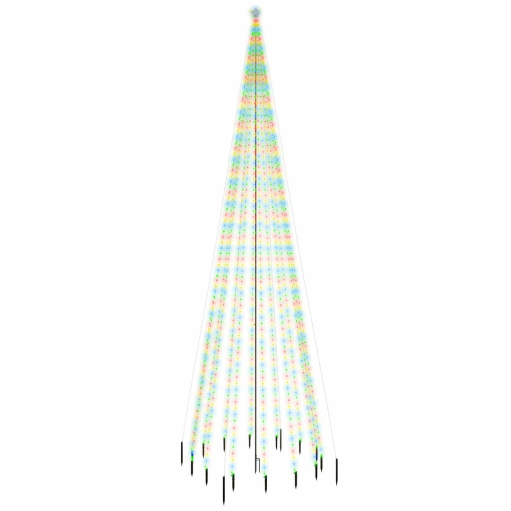 Joulukuusi piikillä 1134 moniväristä LED-valoa 800 cm