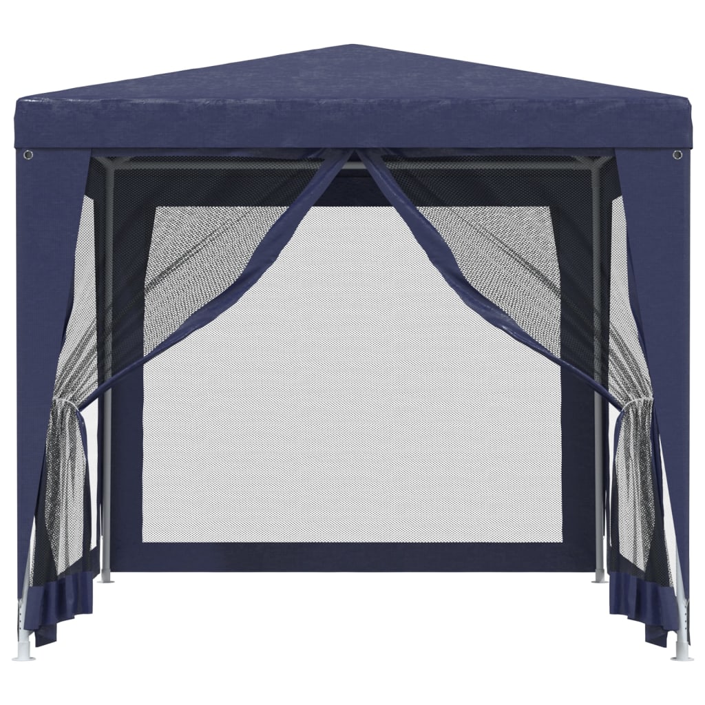 Party tent 4 web walls blue 2.5x2.5 m HDPE