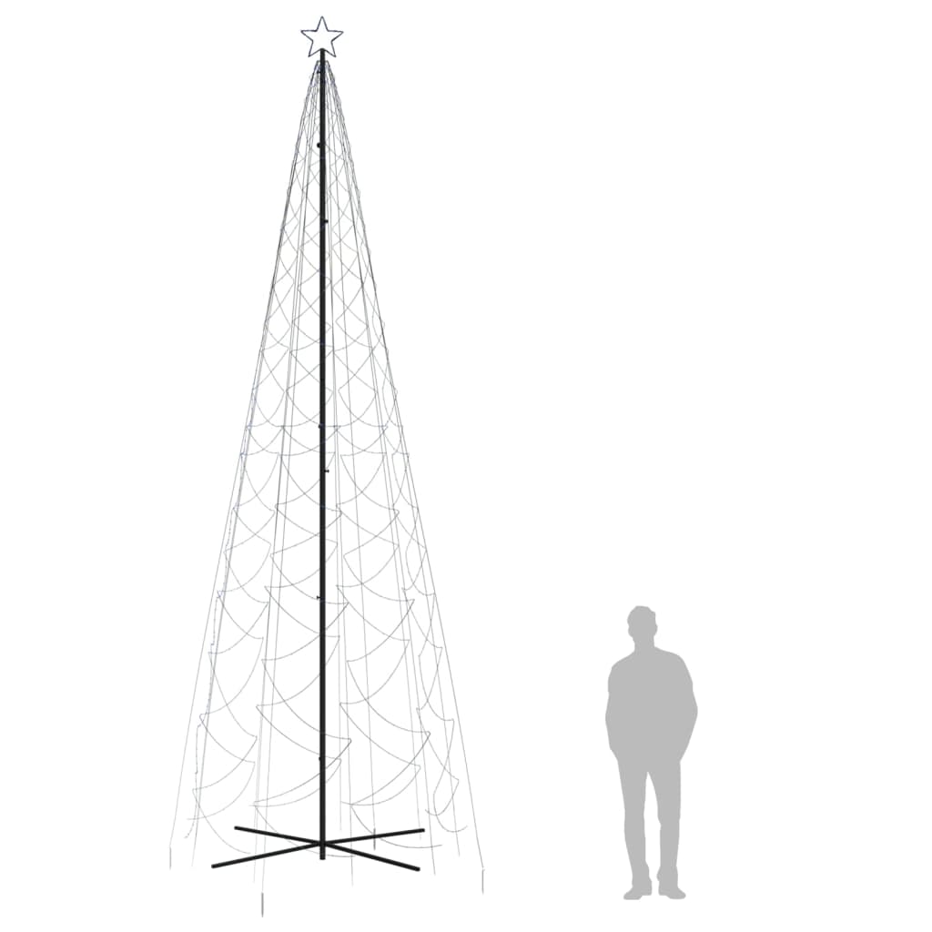 Kartio joulukuusi 1400 sinistä LED-valoa 160x500 cm