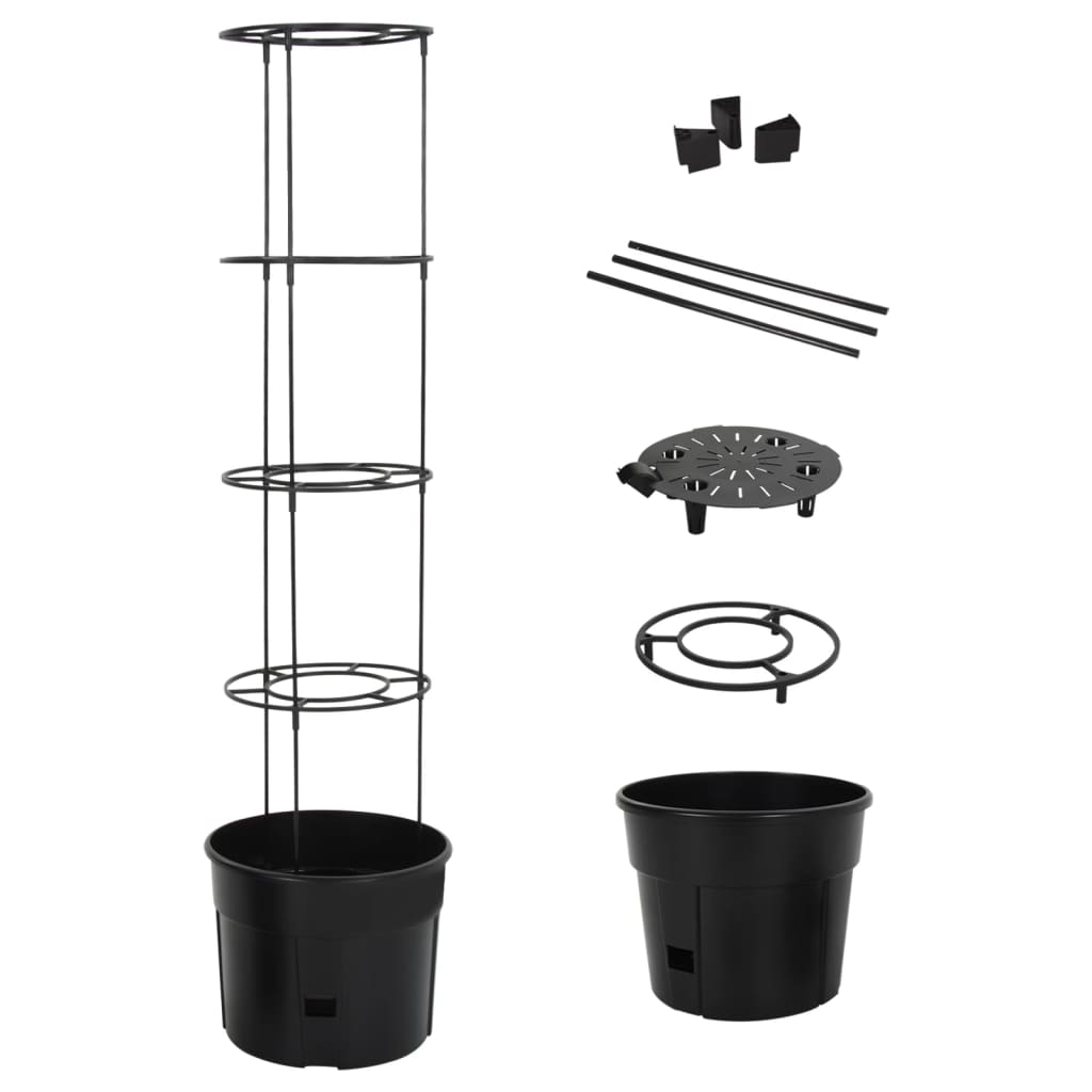 Tomaattiruukku antrasiitti Ø39x150 cm polypropeeni