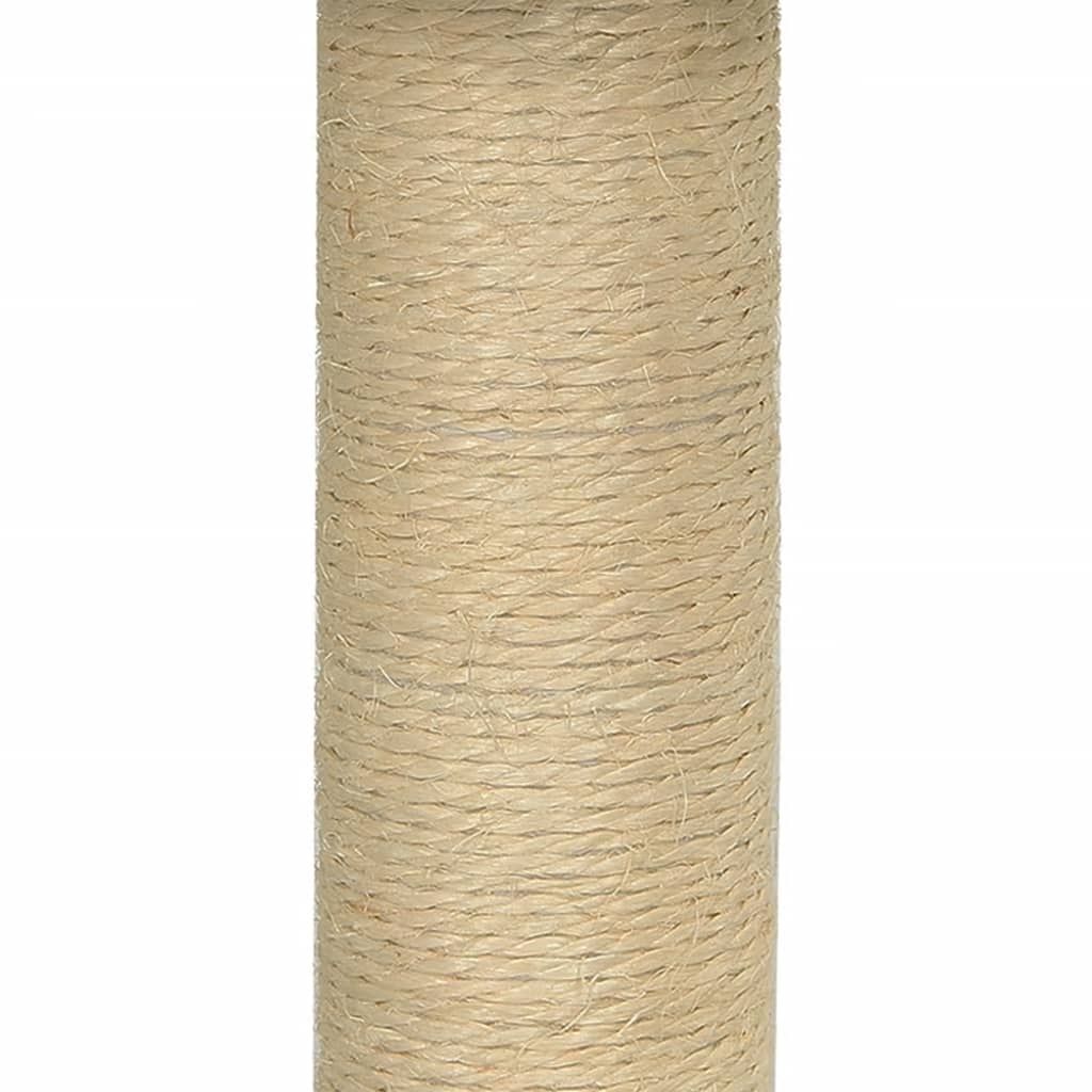 Kissan kiipeilypuu sisal- raapimispylväällä vaaleanharmaa 74 cm