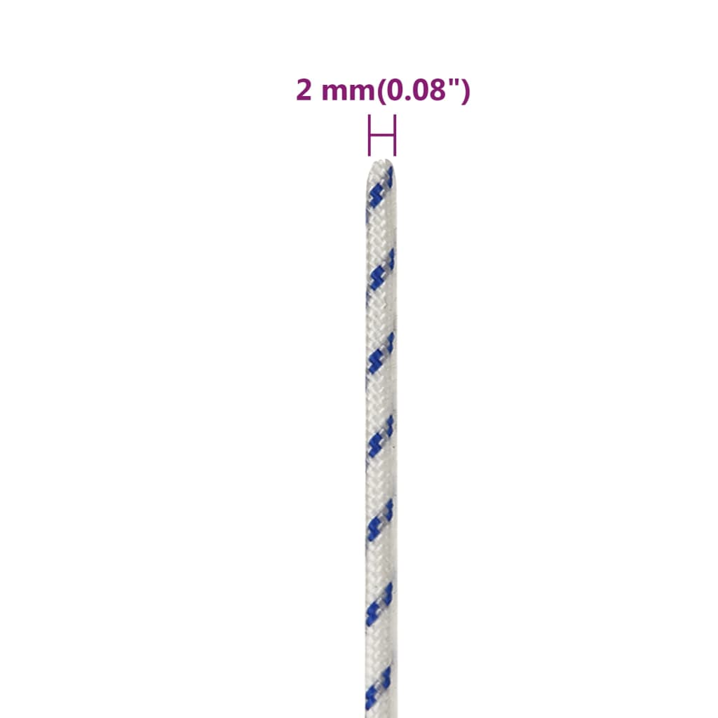 Veneköysi valkoinen 2 mm 25 m polypropeeni