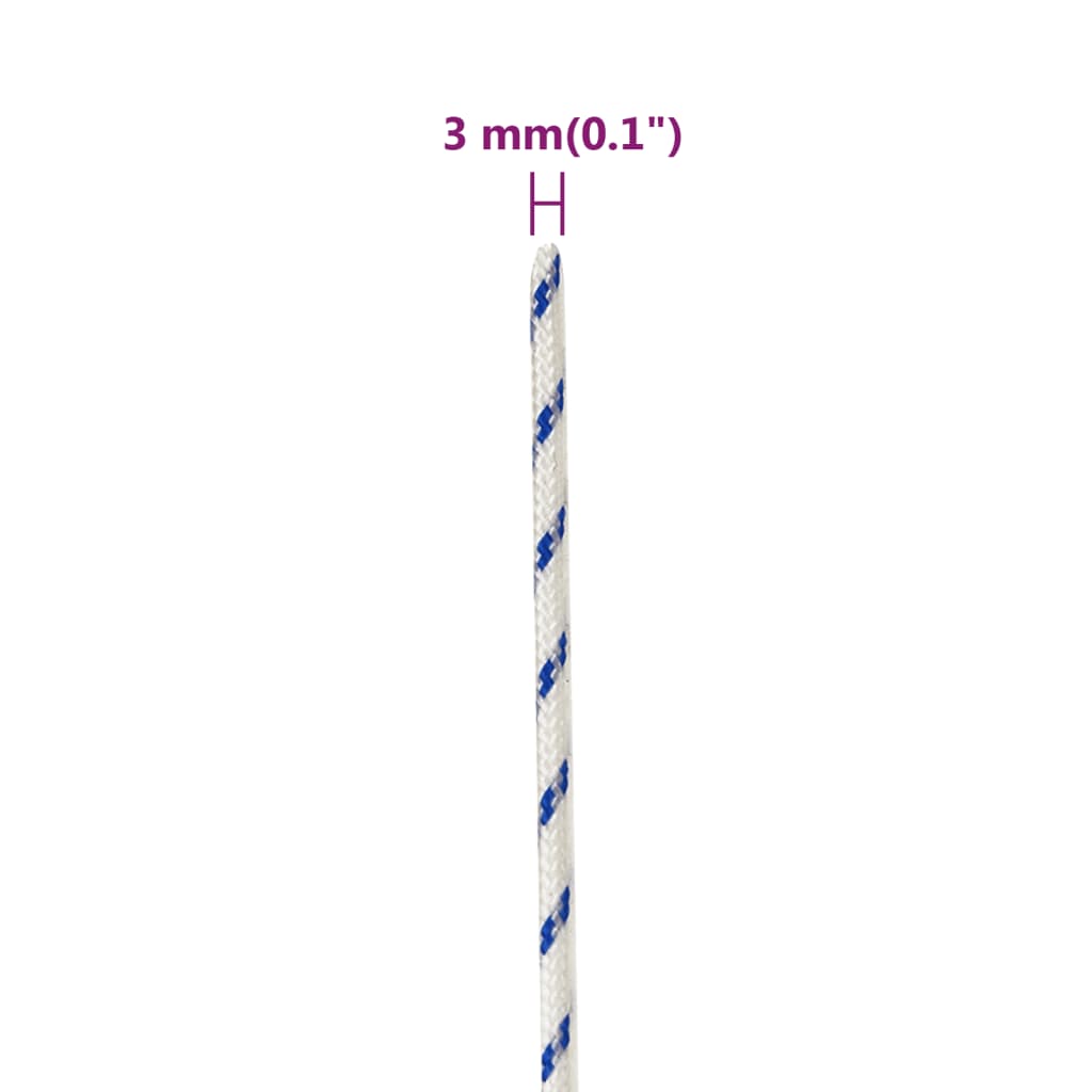 Veneköysi valkoinen 3 mm 25 m polypropeeni