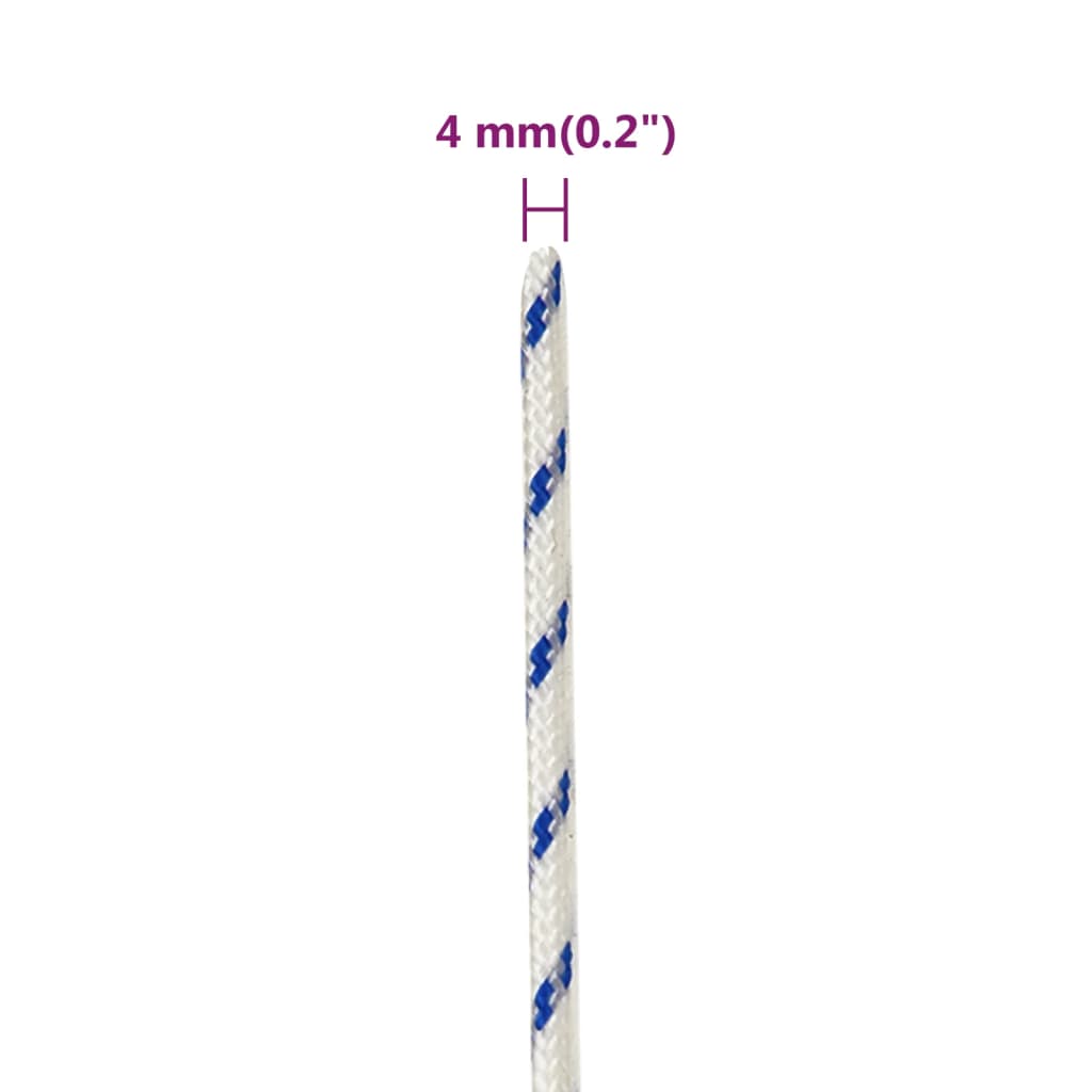 Veneköysi valkoinen 4 mm 250 m polypropeeni