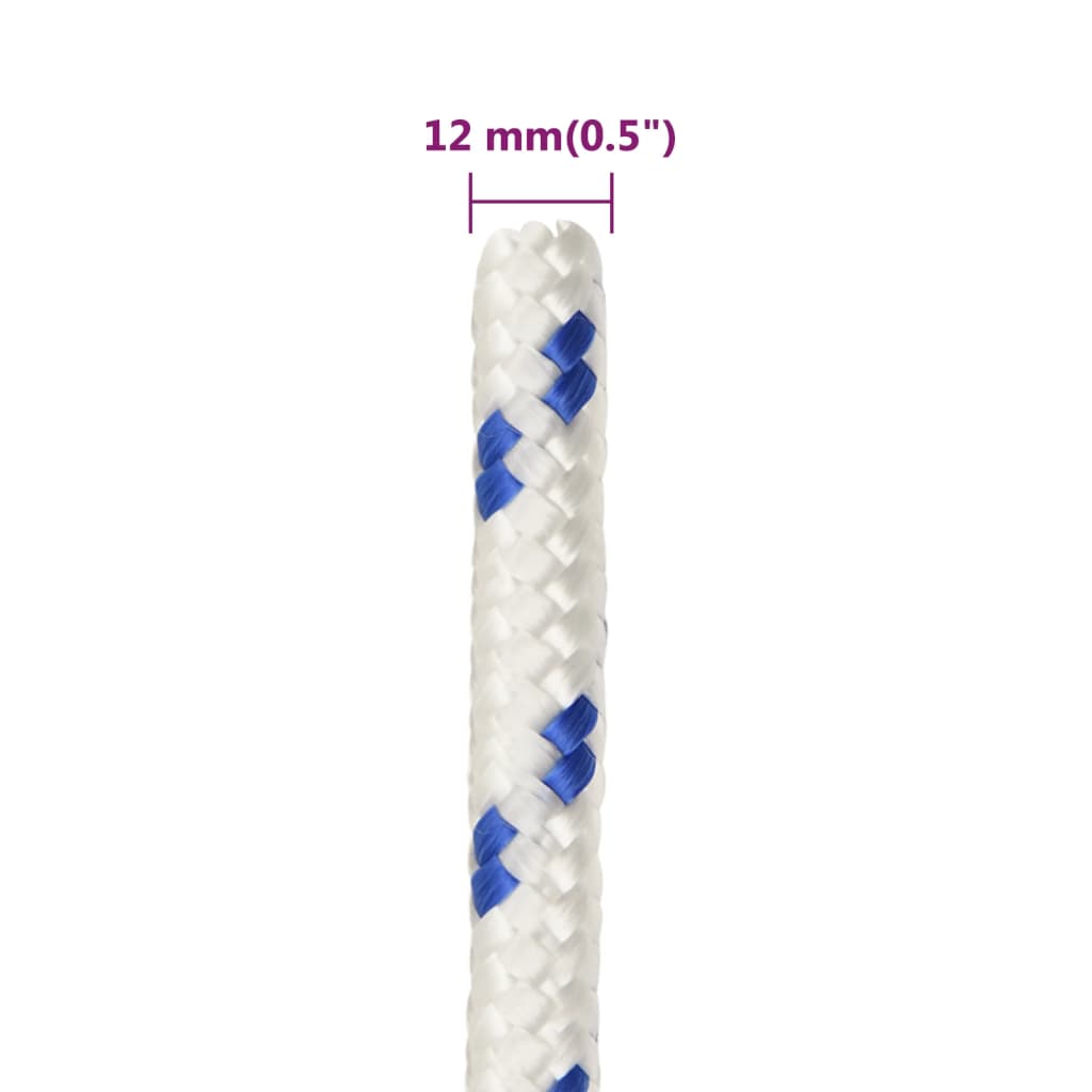 Veneköysi valkoinen 12 mm 25 m polypropeeni