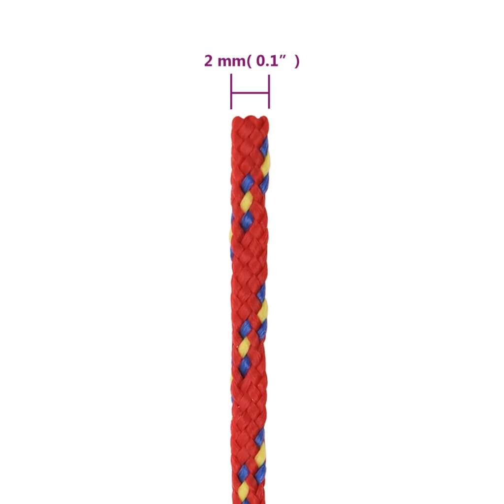 Veneköysi punainen 2 mm 50 m polypropeeni