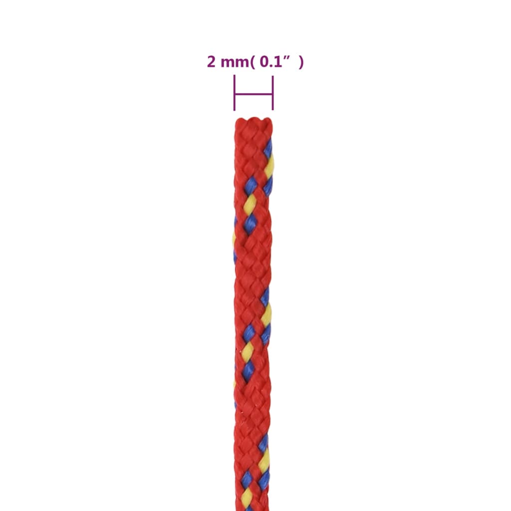 Veneköysi punainen 2 mm 100 m polypropeeni