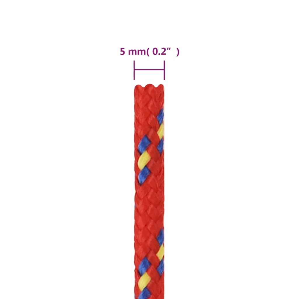 Veneköysi punainen 5 mm 25 m polypropeeni